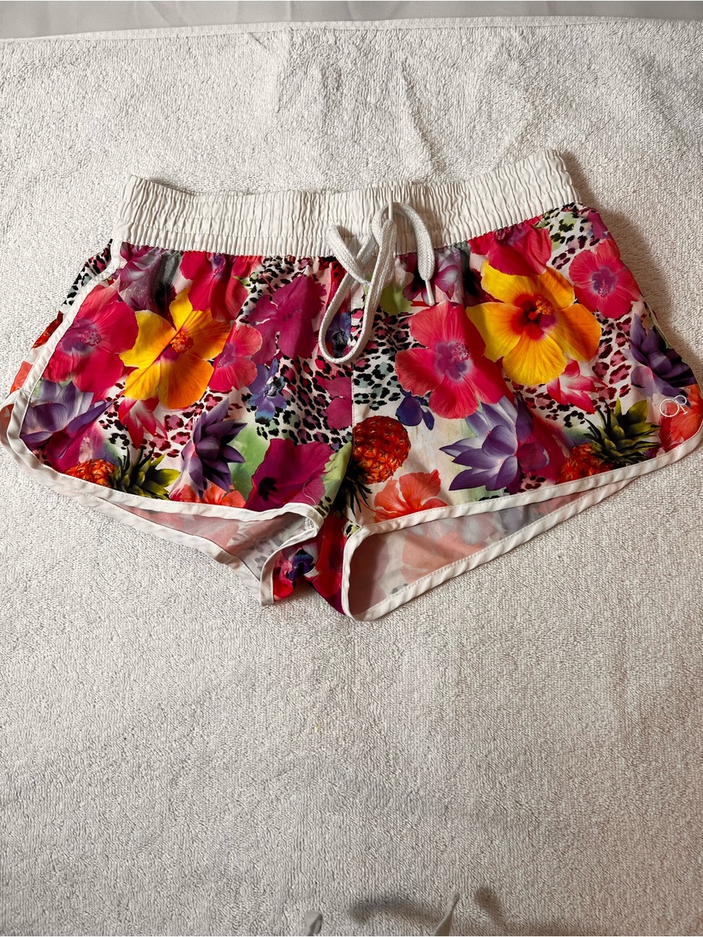 FLORAL TROPICAL PRINT Women’s Lounge Shorts - Multi SIZE MEDIUM